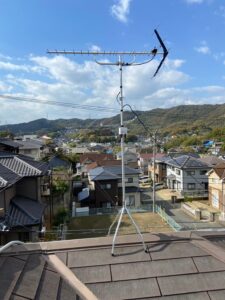 倉敷市のテレビアンテナ工事例